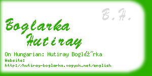 boglarka hutiray business card